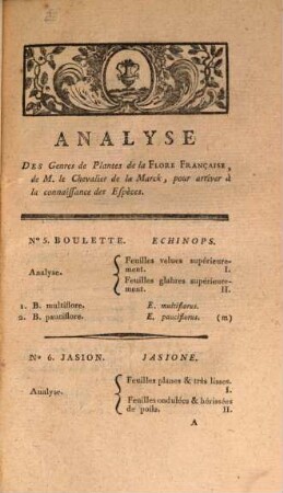Extrait De La Flore Française. 2, Contenant l'Analyse des Genres, pour arriver à la connaissance des Espèces