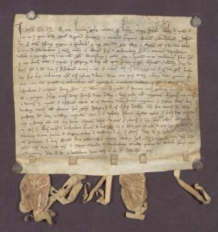 Abt Otto von Ellwangen einigt sich mit Konrad von Strahlenberg im Streit wegen Gütern des Klosters Ellwangen zu Schriesheim.