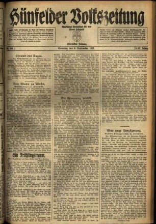 Ausgabe vom Samstag, den 03. September 1921.