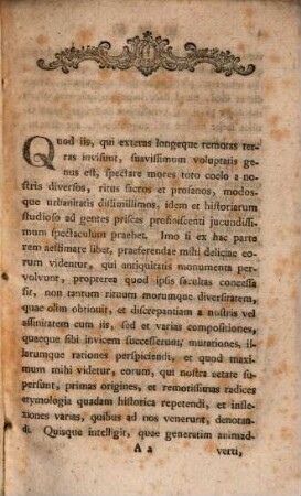 Oratio aditialis de origine rituum ecclesiasticorum, qui circa aquam versantur