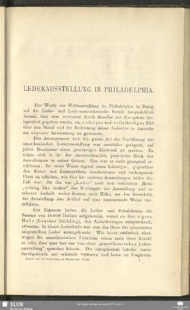 Lederausstellung In Philadelphia