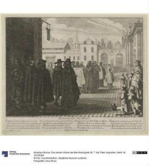 Die sieben Werke der Barmherzigkeit, Bl. 7: die Toten begraben
