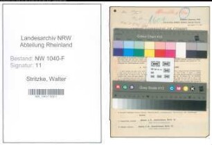 Entnazifizierung Walter Stritzke , geb. 07.03.1899 (Steuergehilfe)