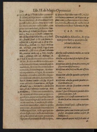 Cap. XLIII. De maleficio Aborsus, & quo ...