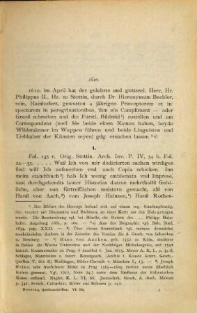 Des Augsburger Patriciers Philipp Hainhofer Beziehungen zum Herzog Philipp II. von Pommern-Stettin : Correspondenzen aus den Jahren 1610-1619