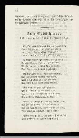 Zum Gedächtnis