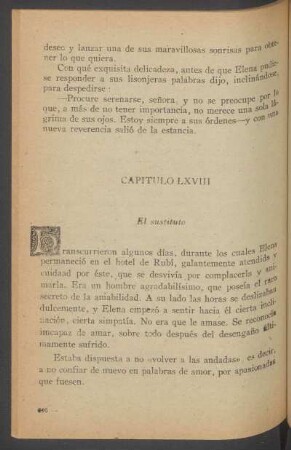 Capítulo LXVIII - El sustituto