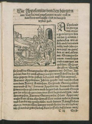 Wie Appolonius von den burgern inn Tarsia/ wol emfpangen ward ...
