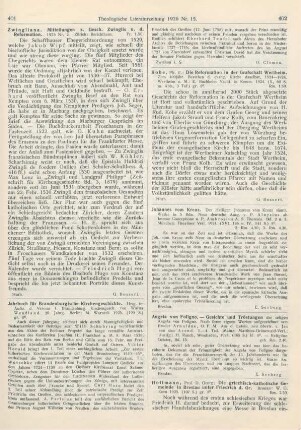 401-402 [Rezension] Wendland, Walter (Hrsg.), Jahrbuch für Brandenburgische Kirchengeschichte. 20. Jahrg