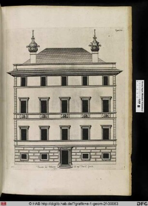 Facciata del Palazzo del Sigr. Daniel Spinola.