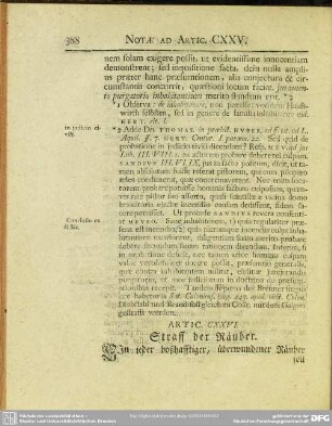 Artic. CXXVI. Straff der Räuber