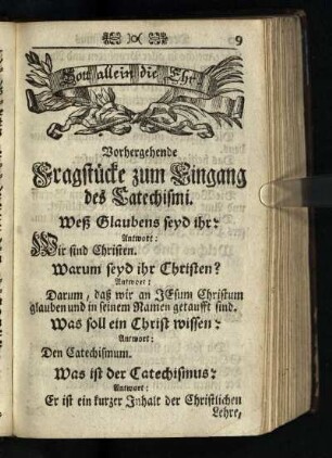 Vorhergehende Fragstuecke zum Eingang des Catechismi