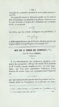 Note sur la théorie des asymptotes.