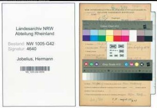Entnazifizierung Hermann Jobelius , geb. 13.09.1906 (Bergmann)