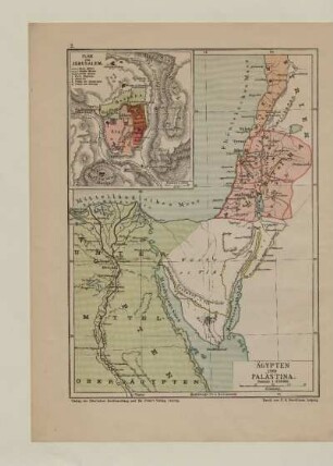 2. Ägypten und Palästina. Plan von Jerusalem
