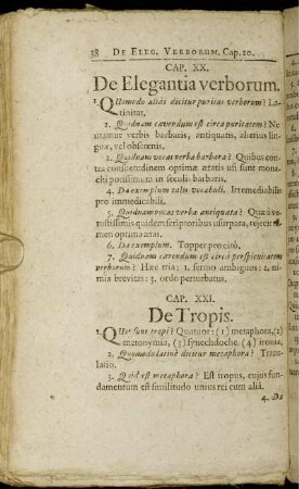 Cap. XXI. De Tropis. - Cap. XXX. Pars quinta & ultima. De Pronunciatione.