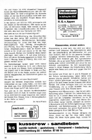 Klassenreise, einmal anders