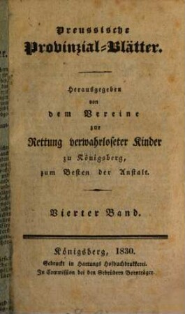 Preußische Provinzial-Blätter. 4. 1830