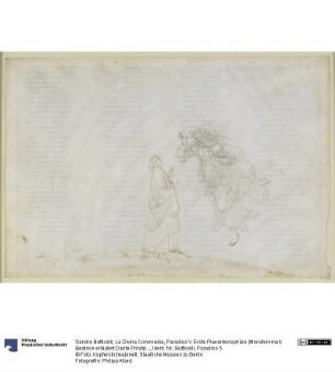 La Divina Commedia, Paradiso V. Erste Planentensphäre (Mondhimmel): Beatrice erläutert Dante Prinzipien des kirchlichen Dsipenses; Aufflug zur Sphäre des Mars