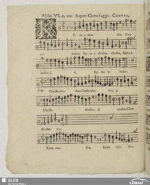 Missa VI, 6. voc. super: Come fuggir