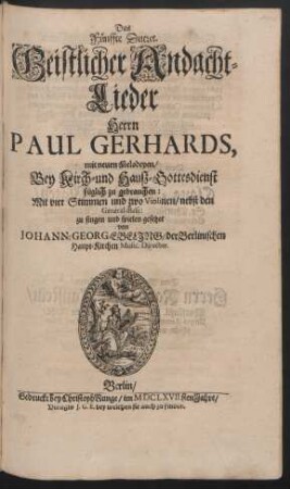 5: Pauli Gerhardi Geistliche Andachten