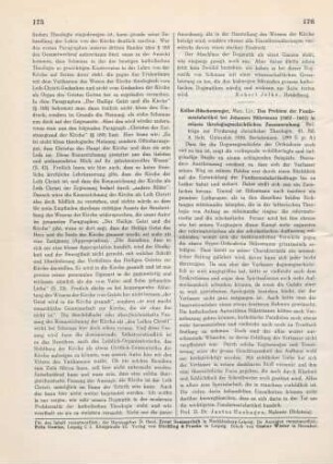 176 [Rezension] Keller-Hüschemenger, Max, Das Problem der Fundamentalartikel bei Johannes Hülsemann in seinem theologiegeschichtlichen Zusammenhang