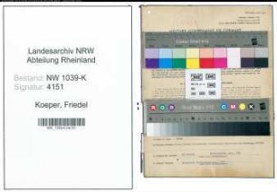 Entnazifizierung Friedel Koeper , geb. 19.03.1909 (Kuechenhilfe)
