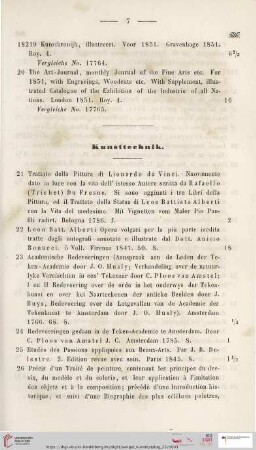 Kunsttechnik (Nr. 21 - 70)