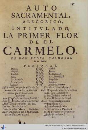 La Primer Flor del Carmelo.