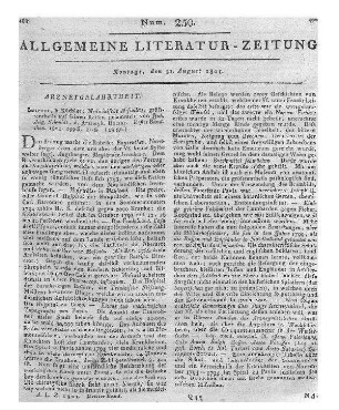 Schmidt, J. A.: Medicinische Miscellen. Bd. 1. Größtentheils auf seinen Reisen gesammelt. Leipzig: Küchler 1801