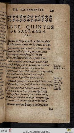 Liber quintus de sacramentis