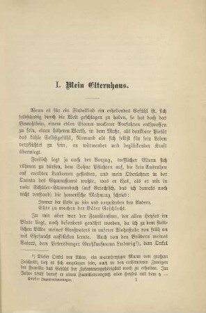 I. Mein Elternhaus