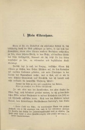 I. Mein Elternhaus
