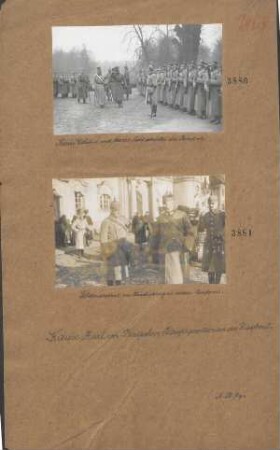 Feldmarschall von Hindenburg in österr. Uniform. Kaiser Karl im Deutschen Hauptquartier der Westfront)