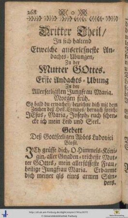 Erste Andachts-Ubung