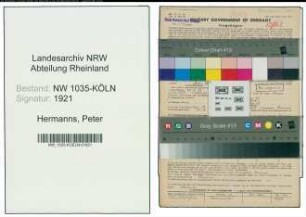 Entnazifizierung Peter Hermanns , geb. 22.07.1887 (Lokomotivführer)