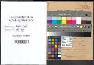 Entnazifizierung Anton Mueller , geb. 06.08.1895 (Installateur)