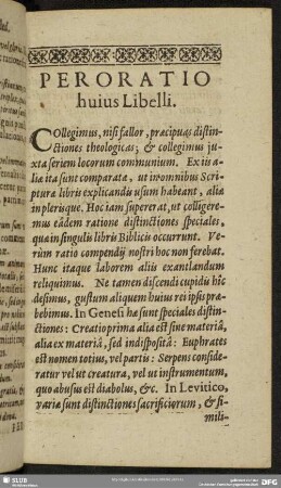 Peroratio hujus Libelli