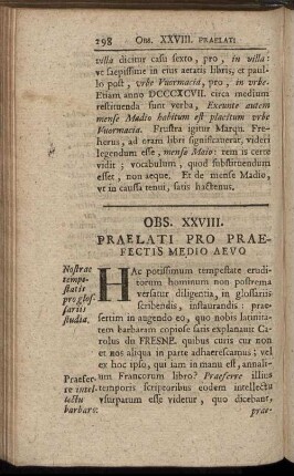 Obs. XXVIII. Praelati Pro Praefectis Medio Aevo