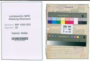 Entnazifizierung Walter Gabriel , geb. 03.05.1896 (Verkaufsaufsicht)