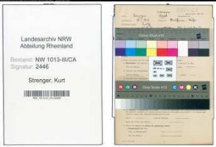 Entnazifizierung Kurt Strenger , geb. 10.03.1921 (Autoschlosser)