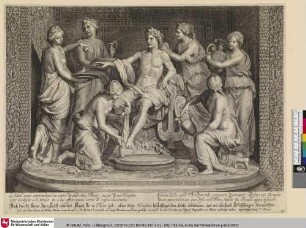 Le soleil apres avoir achevé son cours descend chez Thetis [Apollon chez Thetis; Apoll bei Thetis]