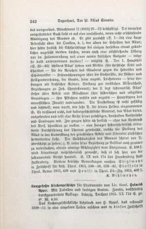 242-244 [Rezension] Appel, Heinrich, Kurzgefaßte Kirchengeschichte für Studierende