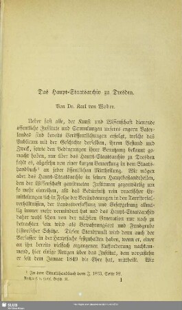 Das Haupt-Staatsarchiv zu Dresden