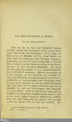 Das Haupt-Staatsarchiv zu Dresden
