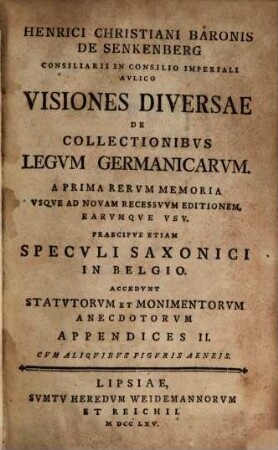 Visiones diversae de collectionibus Legum Germanicarum