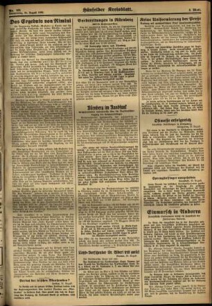 Zweite Ausgabe vom Donnerstag, den 24. August 1933.
