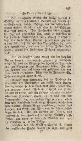 [III] Oeffnung der Loge
