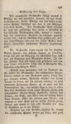 [III] Oeffnung der Loge