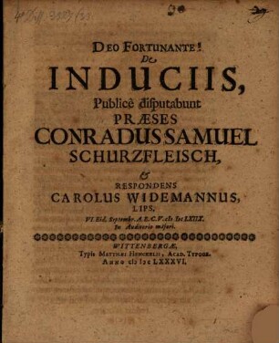Exercitatio politica de induciis